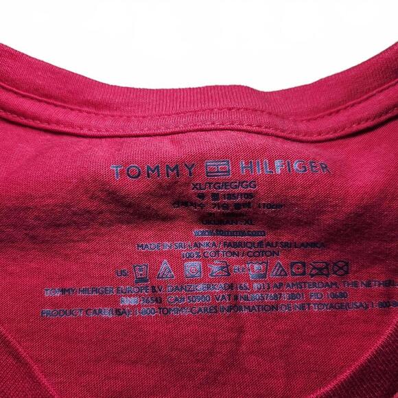 Tommy Hilfiger Red Tee - Classic Logo - Size XLarge - Picture 5 of 5